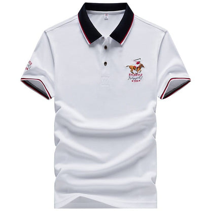 DARPHINKASA Summer New Men Polo Shirt Embroidery Polo Shirt Men Casual Polo Shirt Solid Color Men Short Sleeve