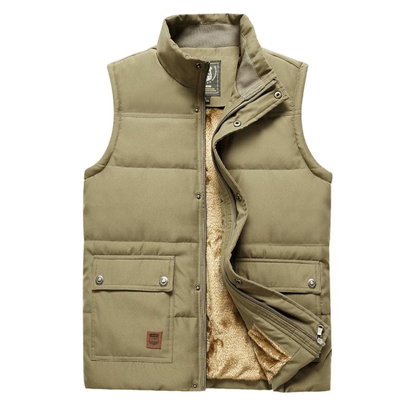 2021 Large Size 5XL Winter Fleece Thick Warm Vest Men Casual Outwear Sleeveless Jacket Male Waistcoat Multi Many Pocket Vest