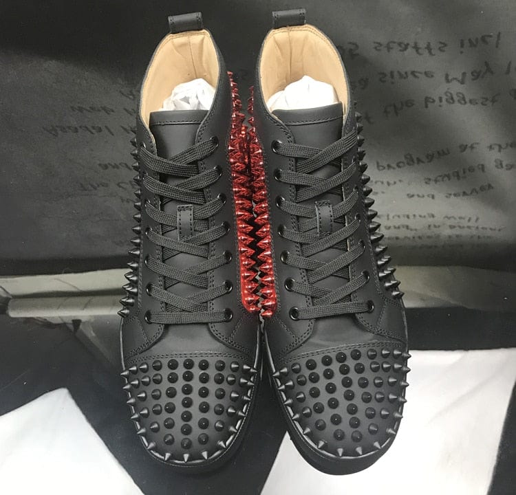 Luxury shoes, men&#39;s shoes, leather shoes, red-soled shoes, high-top men&#39;s shoes, casual shoes, printed shoes, black shoes