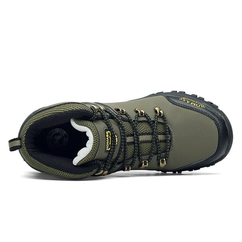 Men Waterproof Hiking Shoes Outdoor Climbing Non-slip Camping Trekking Sneakers Sports Breathable Mountaineering Army Green Boot