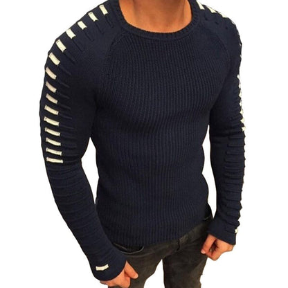 Autumn Winter Sweater Men  New Arrival Casual Pullover Men Long Sleeve O-Neck Patchwork Knitted Men Sweaters Streetwear