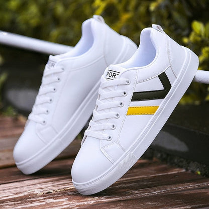 Men's Casual Shoes Lightweight Breathable Men Shoes Flat Lace-Up Men Sneakers White Business Travel Unisex Tenis Masculino