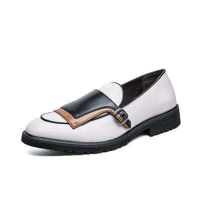 Men Loafers Shoes Beige Blue  Monk Pu Leather Party Handmade Shoes Designer Men Shoes Free Shipping Zapatos De Hombre