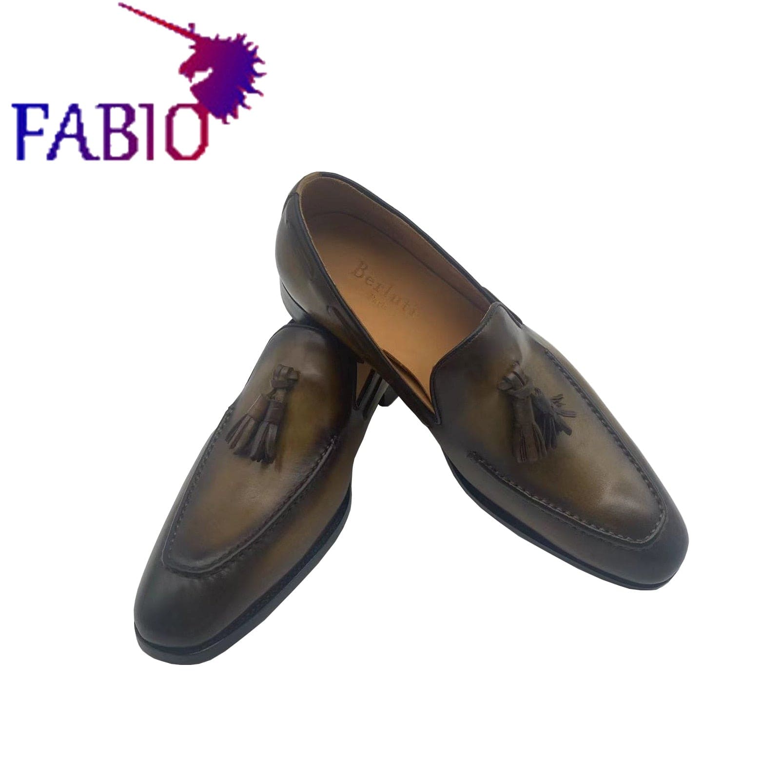 Talpă exterioară din piele franceză. Pantofi formali pentru bărbați în stil Bruti