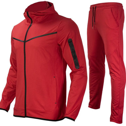 New Brand Men's Sweatsuit Tech Fleece Hoodie Cotton Stretch Training Wear Good Quality Coat Sweatpants Sport Set Clothing