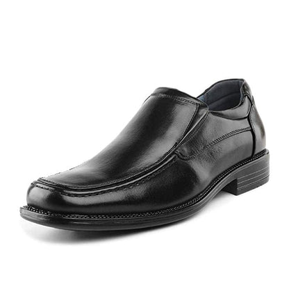 Bruno Marc Men's luxury brand shoes Slip on Leather Lined Square Toe Dress Loafers Shoes for Men Casual Weekend Formal Work