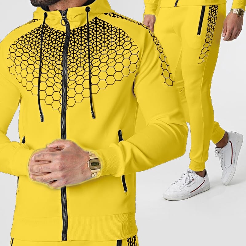 2022 Men&#39;s Tracksuits Spring Zipper Jacket+Jogging Pants 2 Piece Set Male Casual Hooded Sportswear Sets Autumn Gyms Sweat Suits