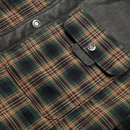 Fannel Shirt Style Jacket Autumn Winter Men's Warm Cotton Outwear Fleece Thick Daily Leisure Multiple Pockets Coat