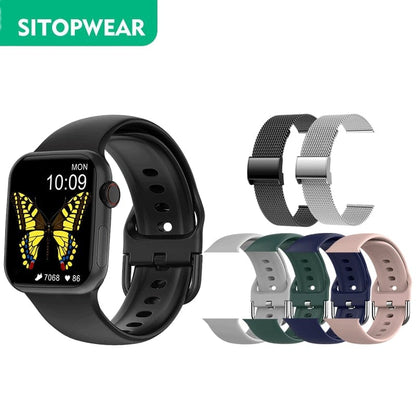 SitopWear Smart Watch  Wireless Charging Smartwatch Bluetooth Calls Watches Men Women Fitness Bracelet Custom Watch Face