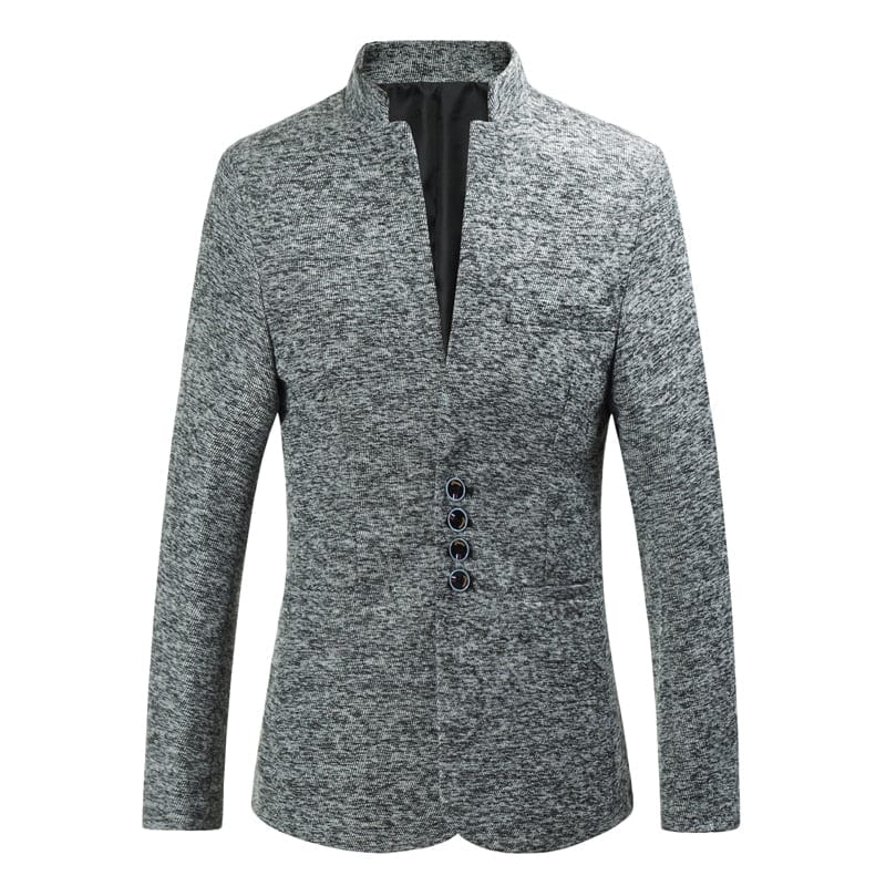Custom Blazers Chinese Style Stand Collar Printed Suit Jacket / High End Business Casual Large Size M-5XL
