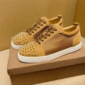 Luxury shoes, red bottom shoes, men's shoes, rivets, low-top leather, all-match casual sneakers shoes 35-48