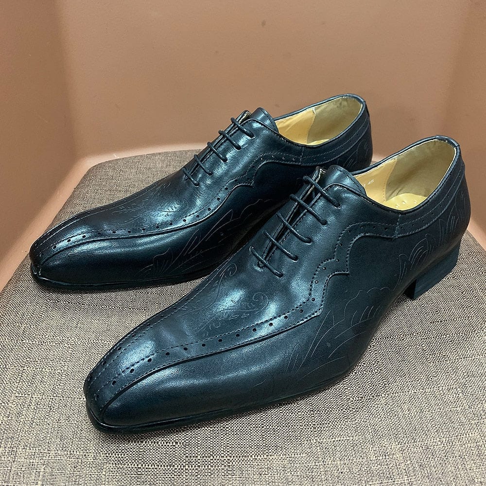 În stil italian, maro, negru, piele naturală, pantofi de rochie Oxford, de înaltă calitate, cu șireturi, pantofi pentru costum, încălțăminte, pentru nuntă, pantofi formali pentru bărbați