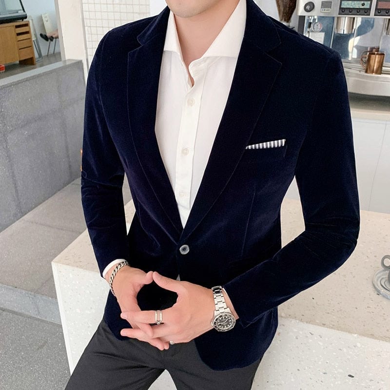 Burgundy Velvet Blazers for Men Fashion Casual Suits Jackets Men Wedding Groom Singer Costume Slim Blazer Formal Wear Dress 5XL