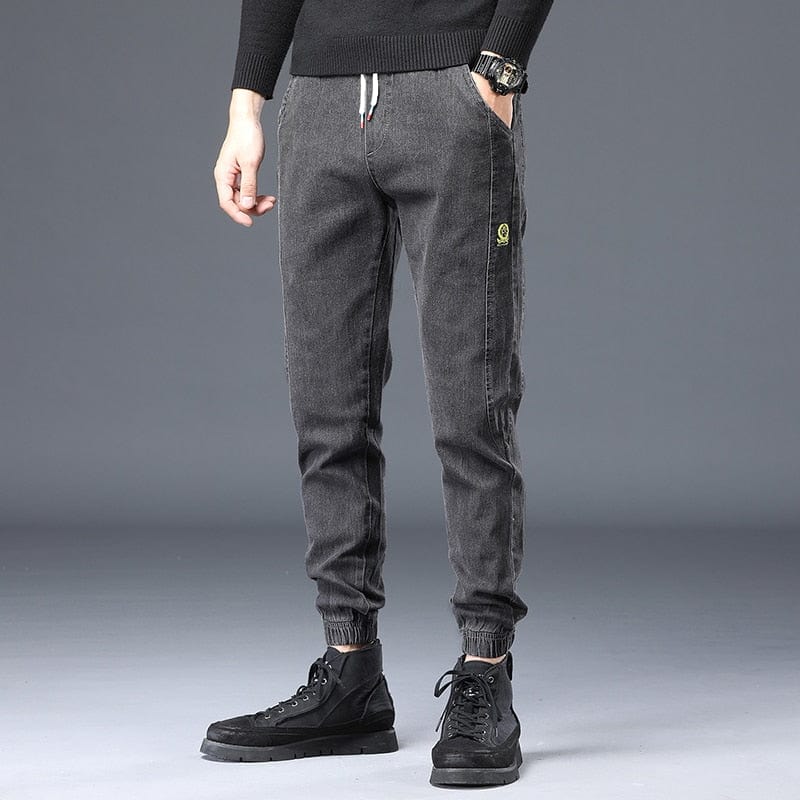 Spring Summer Men&#39;s Jeans Cotton Denim Hip Hop Slack Bottom Joggers Streetwear Skinny Blue Pants Hombre Harem Trousers Men M-4XL