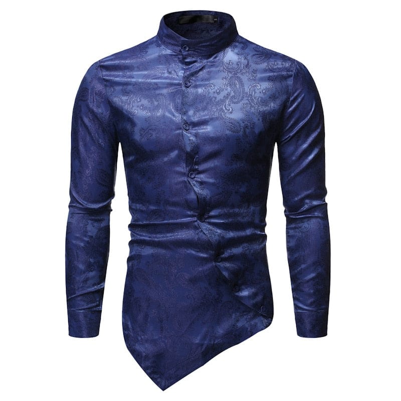 2022 New Men's Long Sleeve Shirt Slim Designer Personality Cute Luxury Prom Wedding Dress Top Undercoat