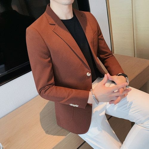 Classic Casual Suit Jackets Blazer for Men Wedding Slim Fit Outwear Oversized SingleBreasted Blazers Elegant Luxury Coats Korean