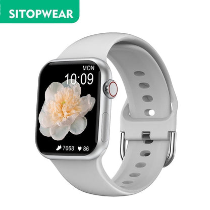 SitopWear Smart Watch  Wireless Charging Smartwatch Bluetooth Calls Watches Men Women Fitness Bracelet Custom Watch Face