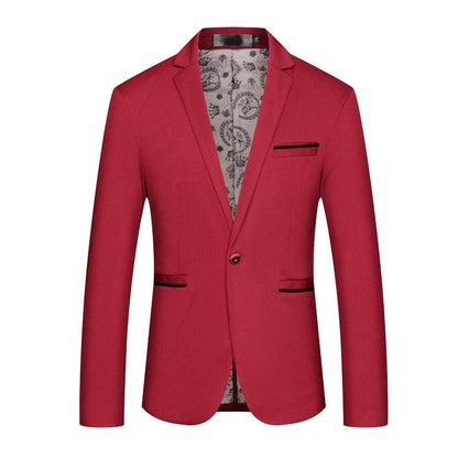 Men Black Blazer  Mens Casual Business Cotton Slim Fit Red Suit jacket Men Plus Size 4XL5XL Blazer Masculino