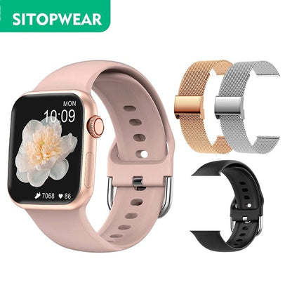SitopWear Smart Watch  Wireless Charging Smartwatch Bluetooth Calls Watches Men Women Fitness Bracelet Custom Watch Face