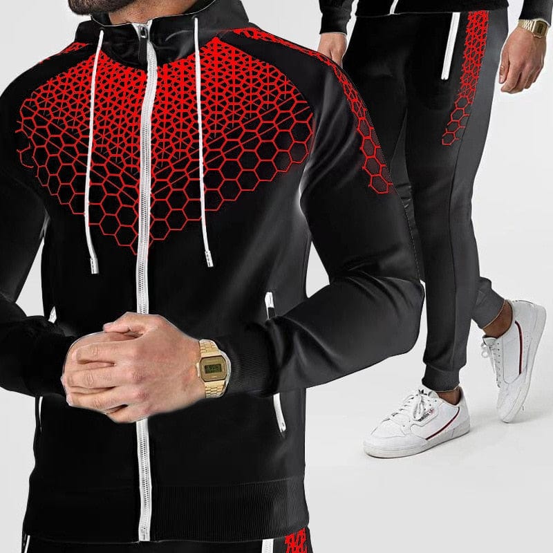 2022 Men&#39;s Tracksuits Spring Zipper Jacket+Jogging Pants 2 Piece Set Male Casual Hooded Sportswear Sets Autumn Gyms Sweat Suits