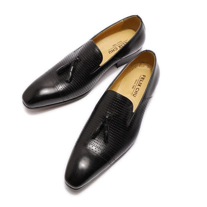 Men's Tassel Loafer – Genuine Leather Slip-On Dress Shoes
