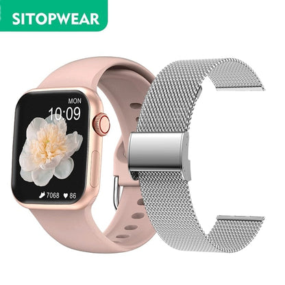 SitopWear Smart Watch  Wireless Charging Smartwatch Bluetooth Calls Watches Men Women Fitness Bracelet Custom Watch Face