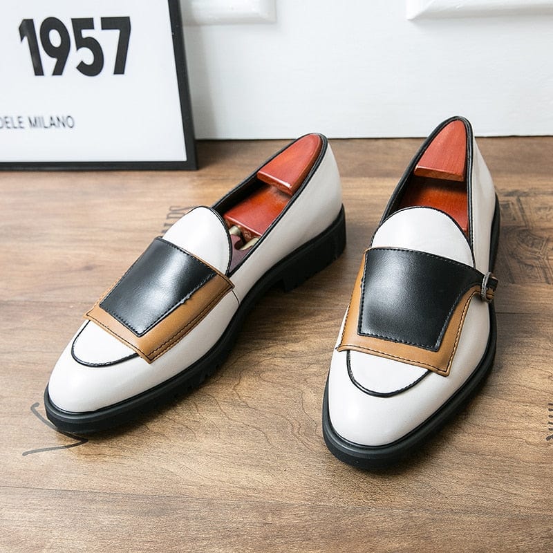 Men Loafers Shoes Beige Blue  Monk Pu Leather Party Handmade Shoes Designer Men Shoes Free Shipping Zapatos De Hombre