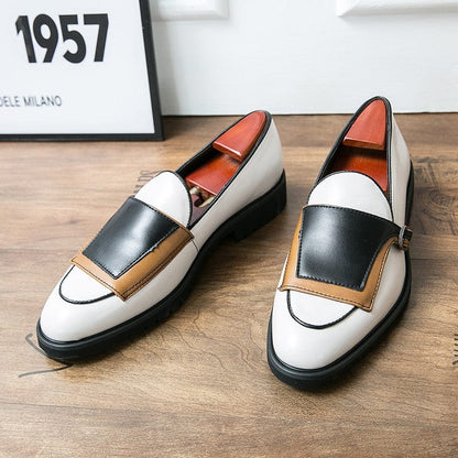 Men Loafers Shoes Beige Blue  Monk Pu Leather Party Handmade Shoes Designer Men Shoes Free Shipping Zapatos De Hombre