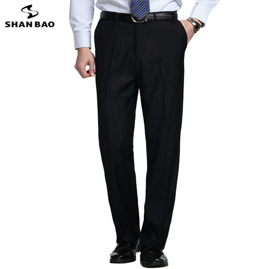 5XL 6XL 7XL 8XL 9XL Plus Size Pure Color Suit Pants 2022 Classic Brand Business Casual Straight Loose Men&#39;s Pants Navy Blue