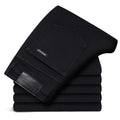 New Men's Fashion Jeans Business Casual Stretch Slim Jeans Classic Trousers Denim Pants Male Black Blue