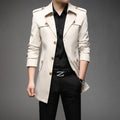 New Spring Men Trench Fashion England Style Long Trench Coats Mens Casual Outerwear Jackets Windbreaker Brand Mens Clothing