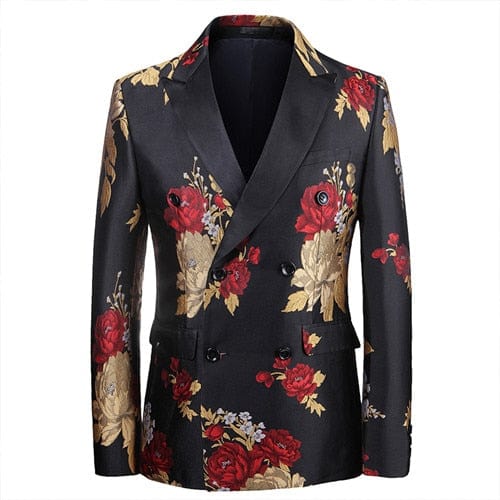 Blazer Double Breasted Suits  Latest Coat Black Blue Terno Masculino Slim Fit Tuxedo Party Jacket Wedding Suits for Men