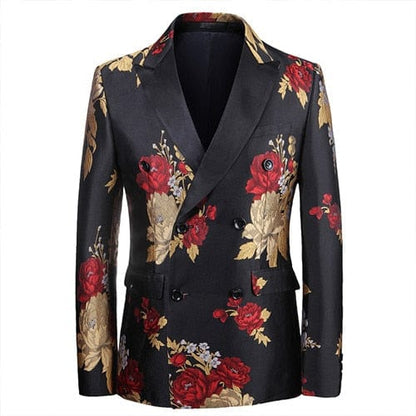 Blazer Double Breasted Suits  Latest Coat Black Blue Terno Masculino Slim Fit Tuxedo Party Jacket Wedding Suits for Men