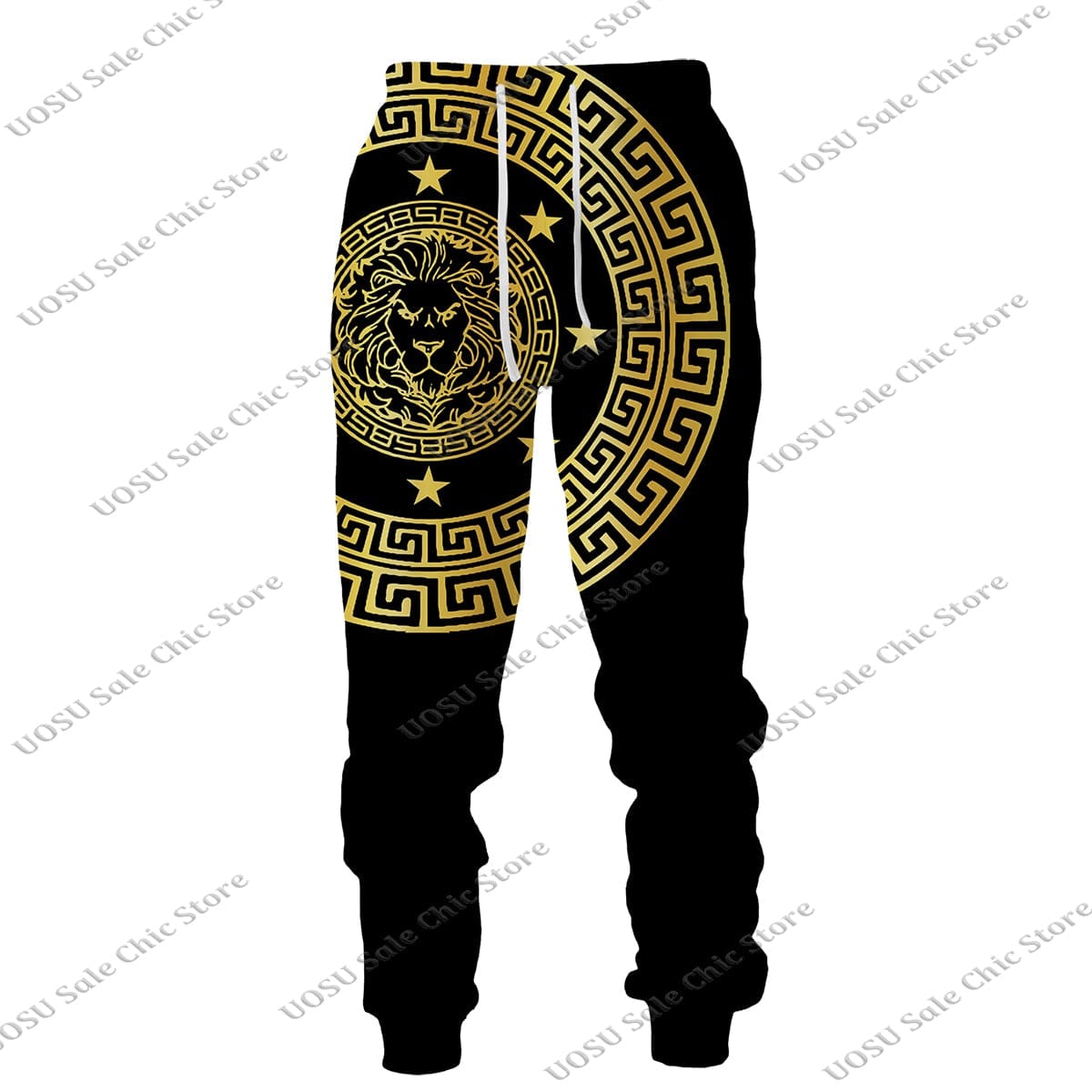 Men Women Golden Pattern Head Printed Hoodie/Trousers/Suit Graphic Oversize Hoodie Pants Tracksuit Mens Clothes Chandal