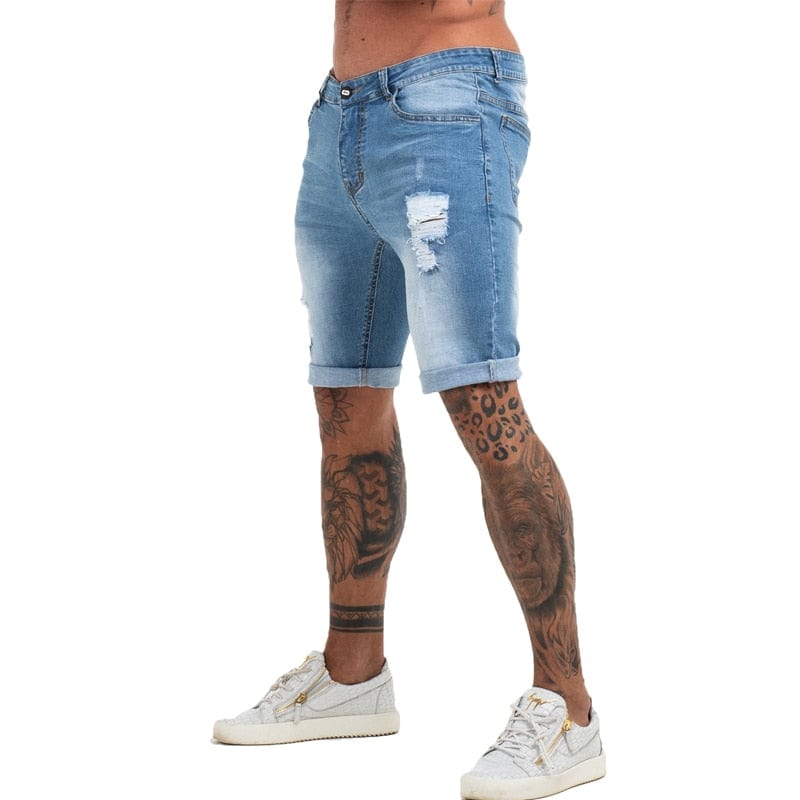 Mens Shorts Jeans Denim Shorts Black High Waist Ripped Summer Jeans Shorts For Men Brand Plus Size Casual Streetwear dk03