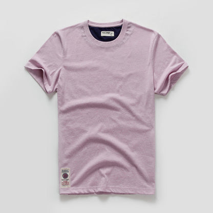 Men's T-shirt Cotton Solid Color t shirt Men Causal O-neck Basic Tshirt Male High Quality Classical Tops