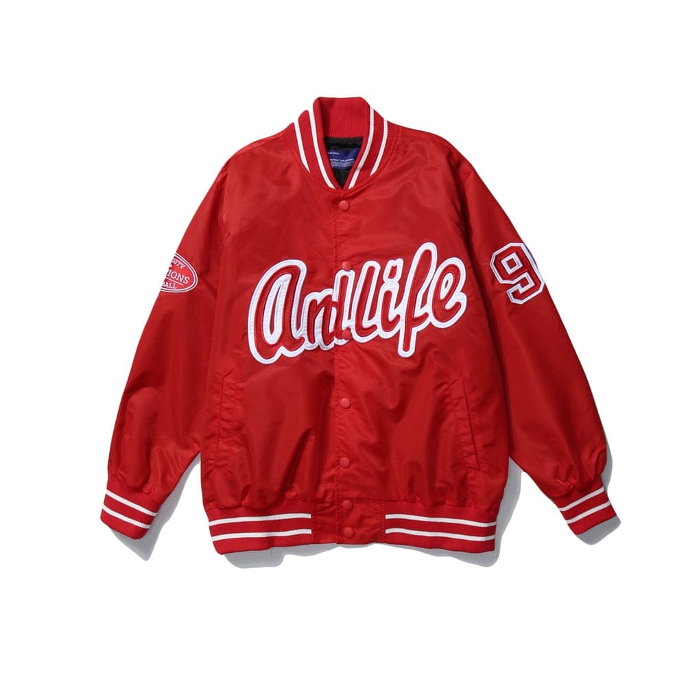 Men's Varsity Bomber Jackets Embroidery Letters Oversized Hip Hop Streetwear Casual Baseball Uniform Coats Vintage Male Clothing