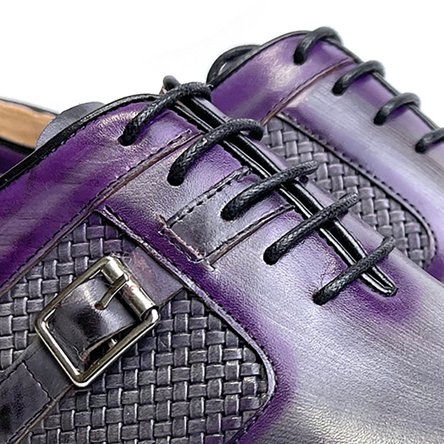 Luxury Brand Mens Dress Wedding High Quality Shoes  Brogues Leather Purple Mixed Colors Oxford Pointed Toe Shoes