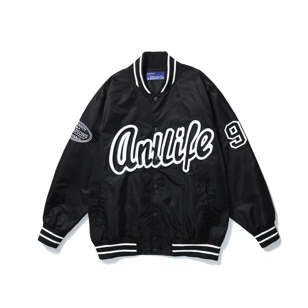 Men's Varsity Bomber Jackets Embroidery Letters Oversized Hip Hop Streetwear Casual Baseball Uniform Coats Vintage Male Clothing