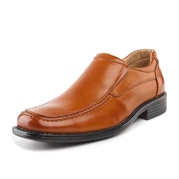 Bruno Marc Men's luxury brand shoes Slip on Leather Lined Square Toe Dress Loafers Shoes for Men Casual Weekend Formal Work