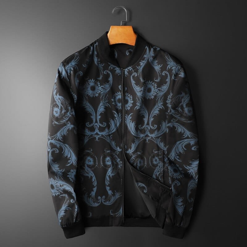 Large Size M-5XL 2022 New Boutique Fashion Printing Mens Casual Stand Collar Jacket Luxury Delay Stage Coat Male