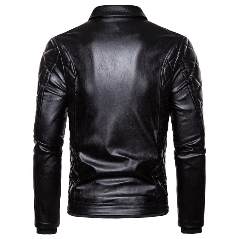 2021 New Design Motorcycle Bomber Add Wool Leather Jacket Men Autumn Turn Down Fur Collar Removable Slim Fit Male Warm Pu Coats