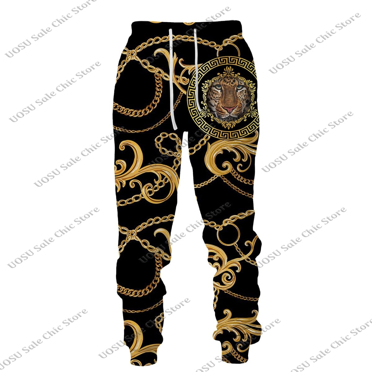 Men Women Golden Pattern Head Printed Hoodie/Trousers/Suit Graphic Oversize Hoodie Pants Tracksuit Mens Clothes Chandal