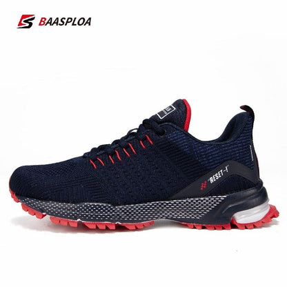 Baasploa Professional Running Shoes For Men Lightweight Men's Designer Mesh Sneakers Lace-Up Male Outdoor Sports Tennis Shoe