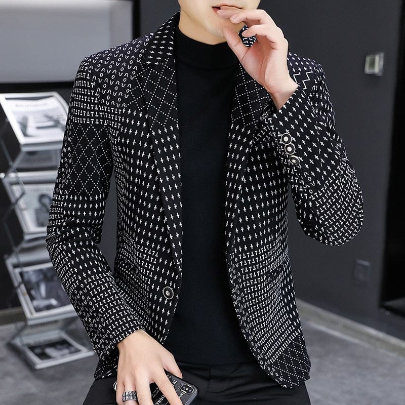 Autumn and Winter Mens New Luxury Fashion Personality One Button Suit Fit Leisure Comfort British Fashion Youth Blazer Coat 3xl