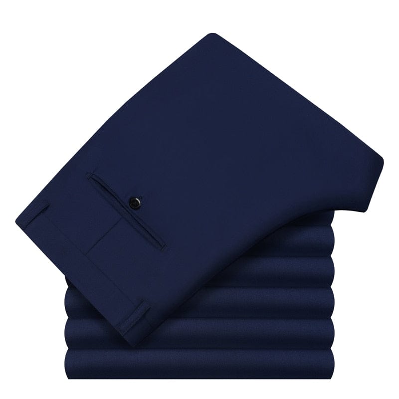 5XL 6XL 7XL 8XL 9XL Pantaloni de costum Pure Color 2022 Classic Brand Business Casual Drepți Pantaloni largi pentru bărbați Bleumarin