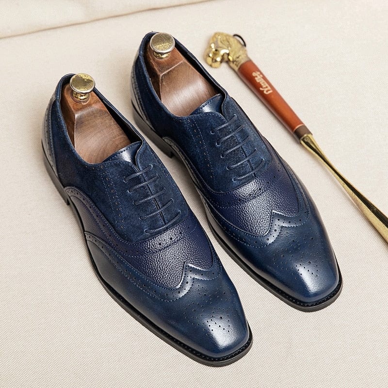 High Quality Men's Dress Leather Shoes Lace up Casual Shoes Men Dress Shoes Brogue Shoes Vintage Classic Business Wedding Shoes