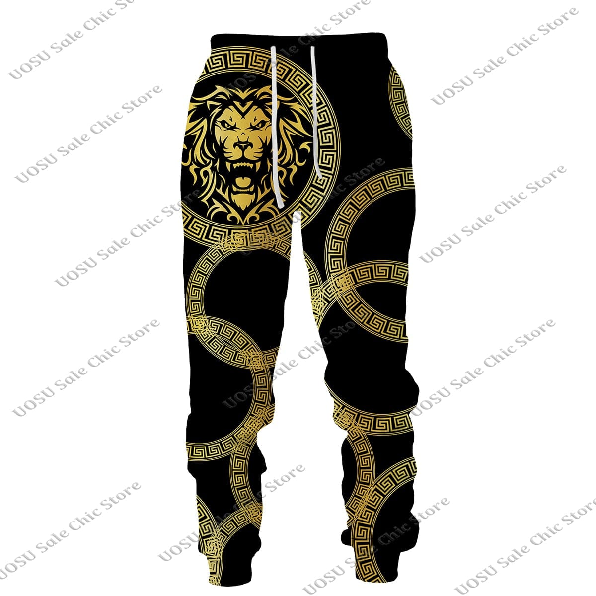 Men Women Golden Pattern Head Printed Hoodie/Trousers/Suit Graphic Oversize Hoodie Pants Tracksuit Mens Clothes Chandal