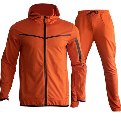 New Brand Men's Sweatsuit Tech Fleece Hoodie Cotton Stretch Training Wear Good Quality Coat Sweatpants Sport Set Clothing