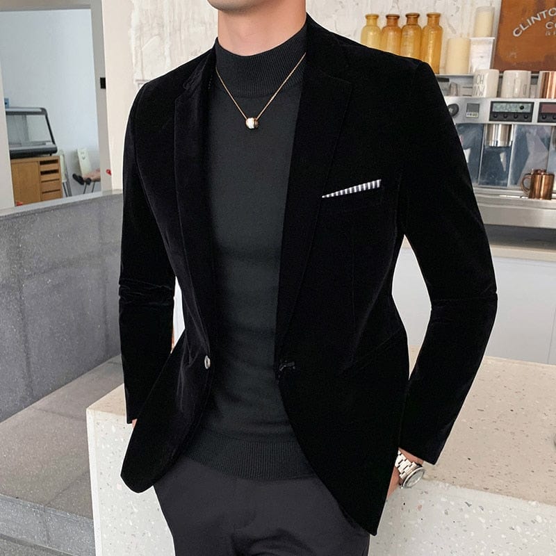 Burgundy Velvet Blazers for Men Fashion Casual Suits Jackets Men Wedding Groom Singer Costume Slim Blazer Formal Wear Dress 5XL